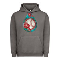 Pigment Tornado baseball and western roses teardrop  7 Urban Hoodie - BundleAndBundleShop
