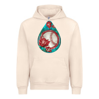 Sandshell baseball and western roses teardrop  7 Urban Hoodie - BundleAndBundleShop