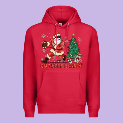 Out Here Ballin' Premium Hoodie Designed By Maliassmallbusiness