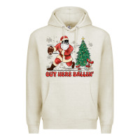 Oatmeal Heather out here ballin' Premium Hoodie - MaliasSmallBusiness