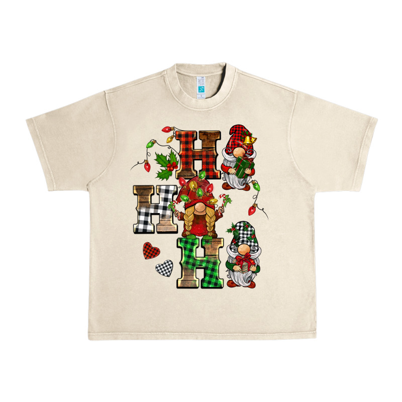 Christmas Ho Ho Ho Gnomes Urban Heavy Tee by BarkalooDesign | Teevron