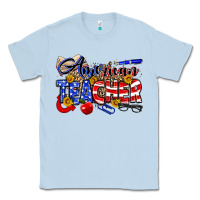 Dusty Blue American Teacher Classic Tee - Neo Western
