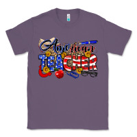 Lavender American Teacher Classic Tee - Neo Western