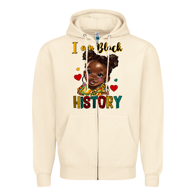 I Am Black History Zipper Hoodie by HRA Design Shop | Teevron