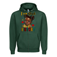 Sports Green i am black history Zipper Hoodie - HRA Design Shop
