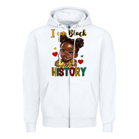 White i am black history Zipper Hoodie - HRA Design Shop
