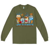 Army Green art teacher coffee cups Long Sleeve Tee - Zillion Design Studio