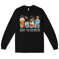 Black art teacher coffee cups Long Sleeve Tee - Zillion Design Studio