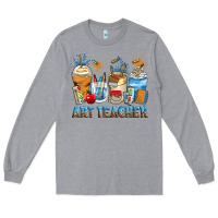 Heather Grey art teacher coffee cups Long Sleeve Tee - Zillion Design Studio
