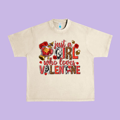 Urban Heavy Tee just a girl who loves valentine