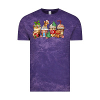 Cloud Purple christmas gingerbread coffee cups Vintage Tee - Zillion Design Studio