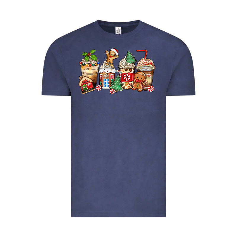 Christmas Gingerbread Coffee Cups Vintage Tee by Zillion Design Studio | Teevron