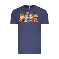 Vintage Denim christmas gingerbread coffee cups Vintage Tee - Zillion Design Studio
