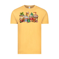 Vintage Mustard christmas gingerbread coffee cups Vintage Tee - Zillion Design Studio