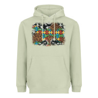 Matcha autism awareness leopard cowhide background Heavyweight Hoodie - Artiststas