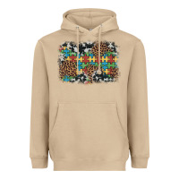 Mushroom autism awareness leopard cowhide background Heavyweight Hoodie - Artiststas