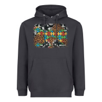 Smoke autism awareness leopard cowhide background Heavyweight Hoodie - Artiststas