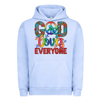 Pigment Grape Ice Lgbtq God Loves Everyone With Unicorn Urban Hoodie - BundleAndBundleShop