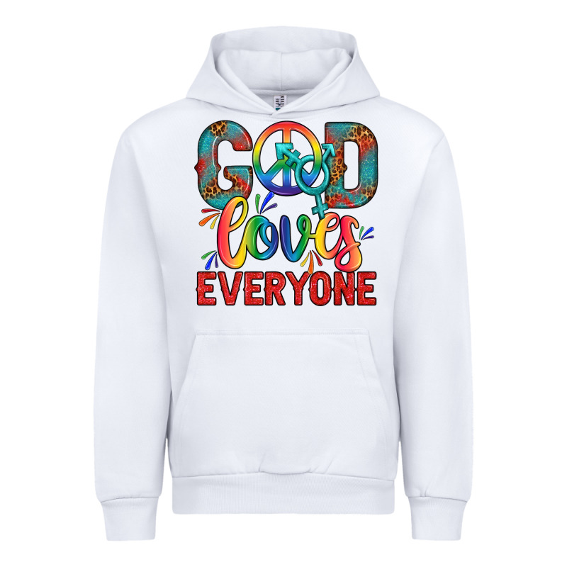 Lgbtq God Loves Everyone With Unicorn Urban Hoodie by BundleAndBundleShop | Teevron