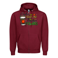 Burgundy coffee gives me teacher powers Zipper Hoodie - CowhideDigitalArt