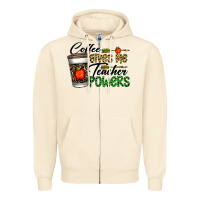 Sandshell coffee gives me teacher powers Zipper Hoodie - CowhideDigitalArt