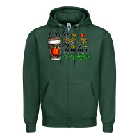 Sports Green coffee gives me teacher powers Zipper Hoodie - CowhideDigitalArt