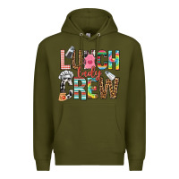 Army Green lunch lady crew Premium Hoodie - NancyCooperArtShop