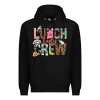 Black lunch lady crew Premium Hoodie - NancyCooperArtShop