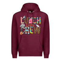 Burgundy lunch lady crew Premium Hoodie - NancyCooperArtShop