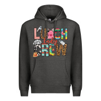 Charcoal Heather lunch lady crew Premium Hoodie - NancyCooperArtShop