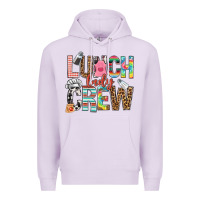 Lilac lunch lady crew Premium Hoodie - NancyCooperArtShop