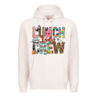 Pale Pink lunch lady crew Premium Hoodie - NancyCooperArtShop