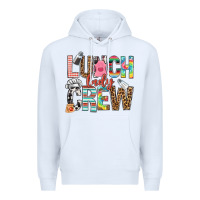 White lunch lady crew Premium Hoodie - NancyCooperArtShop