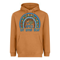 Meerkat in april we wear blue autism awareness leopard rainbow Heavyweight Hoodie - Artiststas