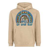 Mushroom in april we wear blue autism awareness leopard rainbow Heavyweight Hoodie - Artiststas