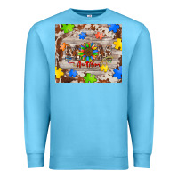 Ocean Blue autism mom Premium Sweatshirt - BarkalooDesign
