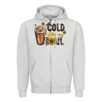 Dove Grey cold like my soul Zipper Hoodie - CowhideDigitalArt