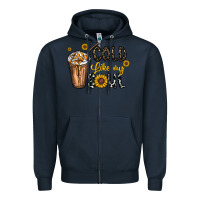 Navy cold like my soul Zipper Hoodie - CowhideDigitalArt