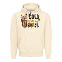 Sandshell cold like my soul Zipper Hoodie - CowhideDigitalArt