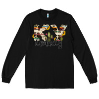 Black kentucky state cowhide serape cactus Long Sleeve Tee - RanaPortraitStore