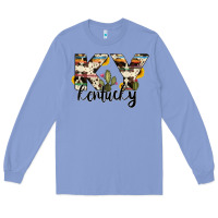 Colony Blue kentucky state cowhide serape cactus Long Sleeve Tee - RanaPortraitStore