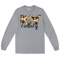 Heather Grey kentucky state cowhide serape cactus Long Sleeve Tee - RanaPortraitStore