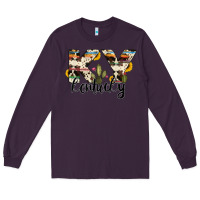 Plum kentucky state cowhide serape cactus Long Sleeve Tee - RanaPortraitStore