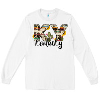 White kentucky state cowhide serape cactus Long Sleeve Tee - RanaPortraitStore
