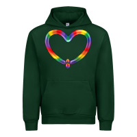 Forest Green Lgbtq Heart Balloon Urban Hoodie - BundleAndBundleShop