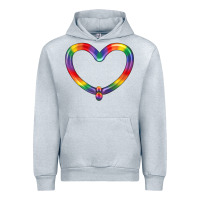Heather Grey Lgbtq Heart Balloon Urban Hoodie - BundleAndBundleShop