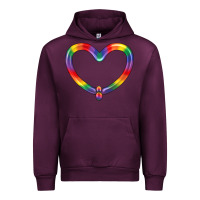 Mauve Wine Lgbtq Heart Balloon Urban Hoodie - BundleAndBundleShop