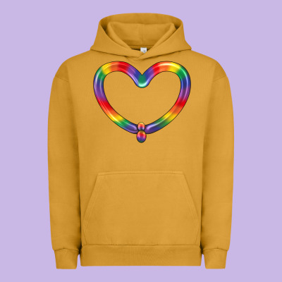 Lgbtq Heart Balloon Urban Hoodie Designed By Bundleandbundleshop