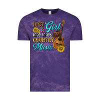 Cloud Purple just a girl who loves country music Vintage Tee - texasbilliewilder