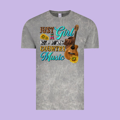 Vintage Tee just a girl who loves country music